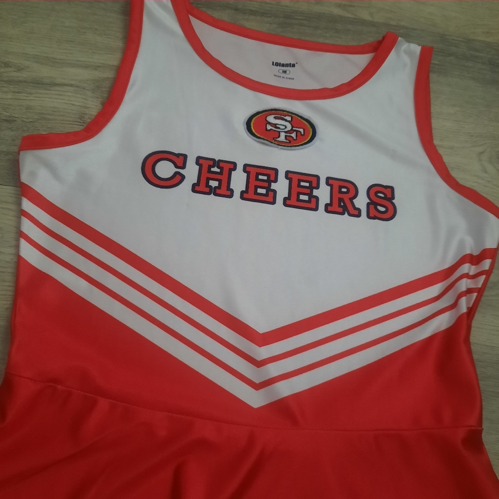 San Francisco 49er Girls Cheerleader Dress - Picture 2 of 7